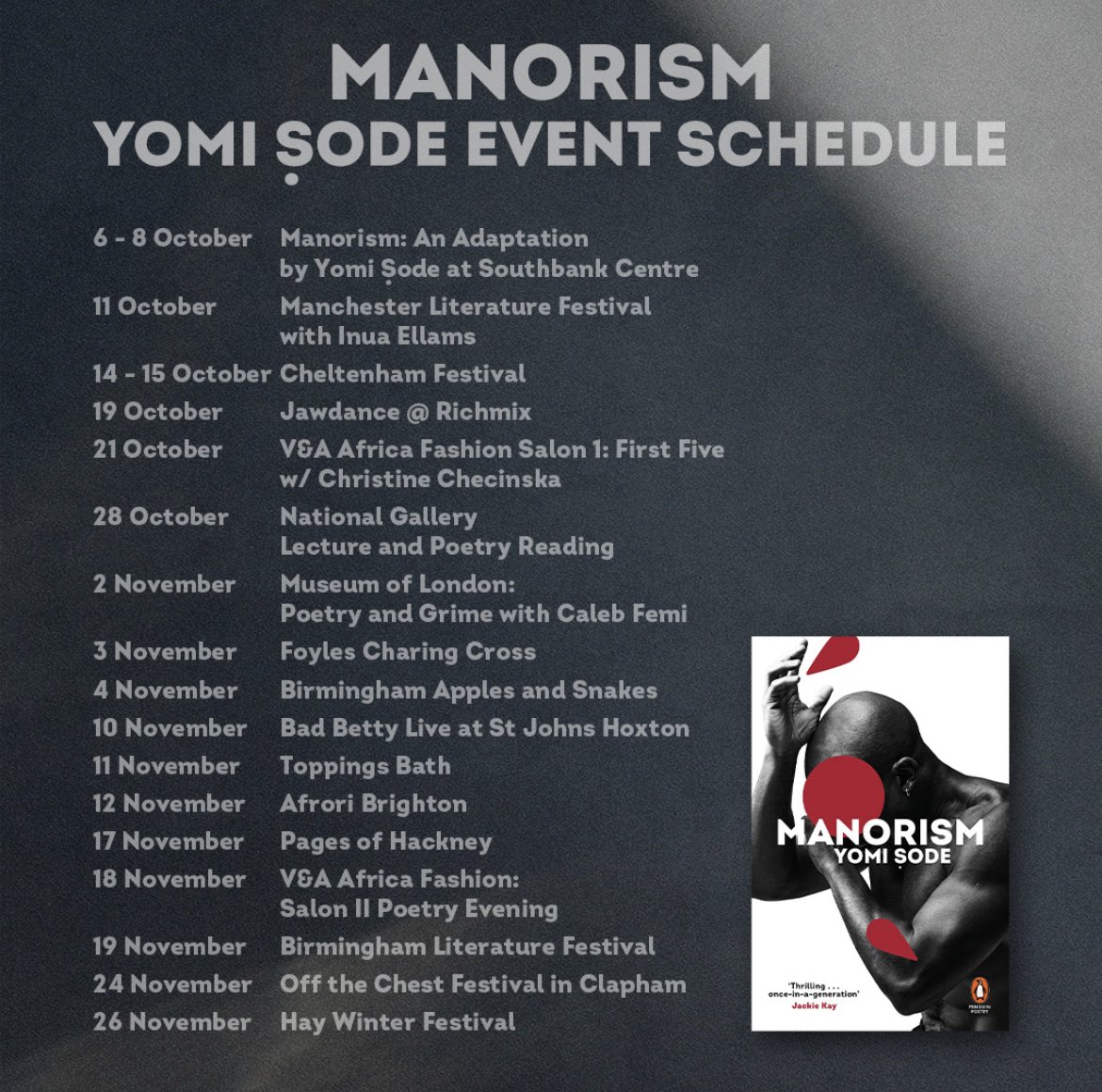 Manorism Tour dates